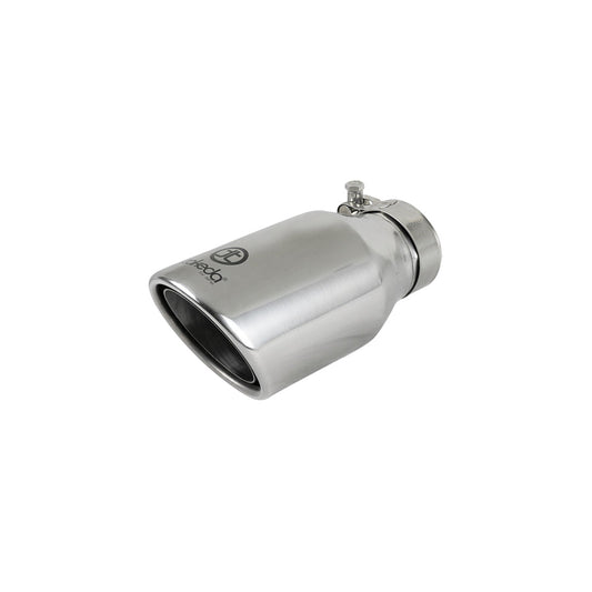  aFe 49T25404-P08 2-1/2 IN Inlet x 4 IN Outlet x 8 IN L Universal Exhaust Tip  | ML Performance US Car Parts