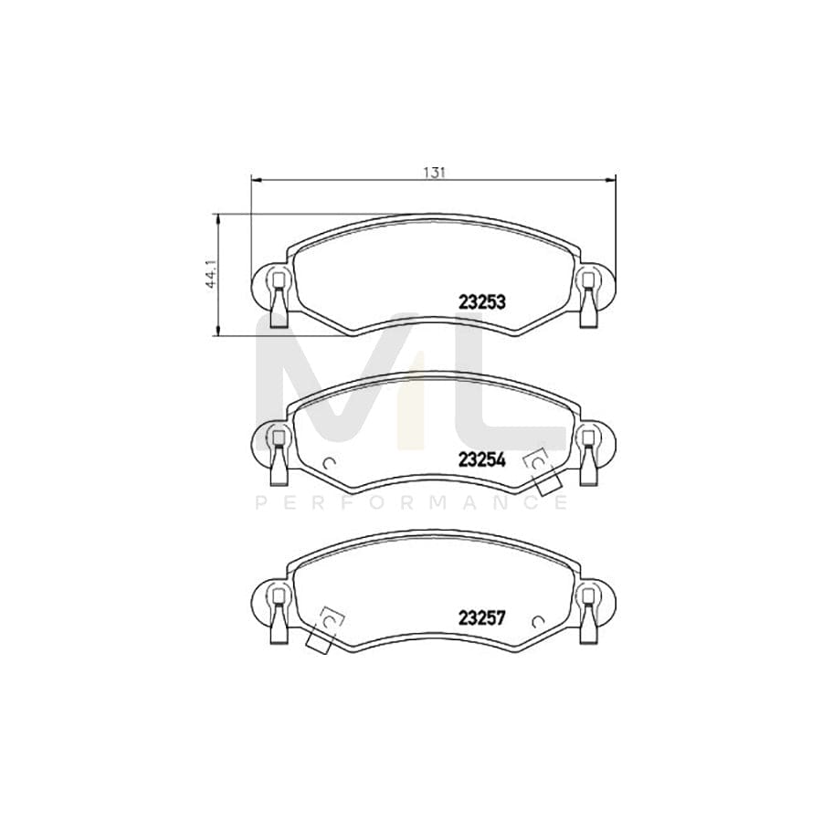 TEXTAR 2325303 Brake pad set with acoustic wear warning | ML Performance Car Parts