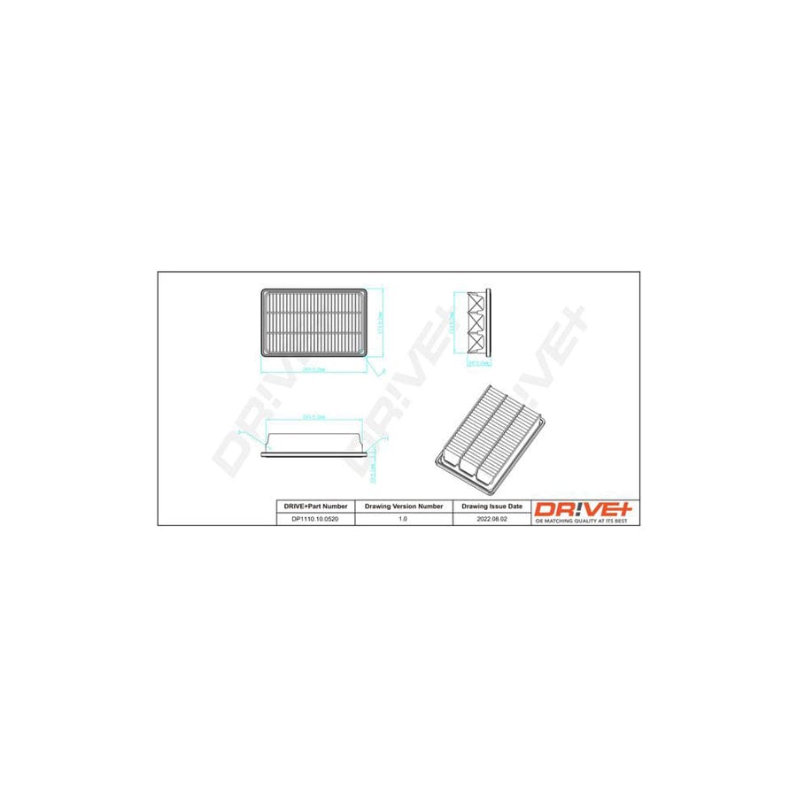Dr!Ve+ Dp1110.10.0520 Air Filter For Hyundai Santa Fe