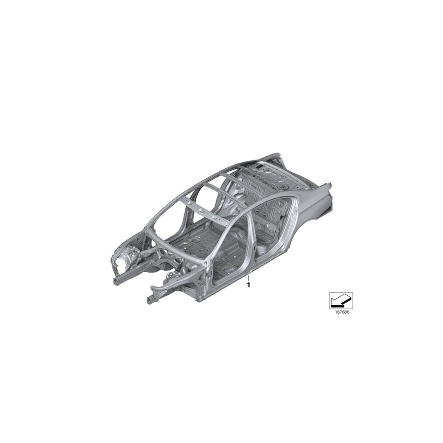 Genuine BMW 41117204176 F02 F01 F04 Right Rear Seat Console (Inc. 730Ld, 750Li & 750LiX) | ML Performance US Car Parts