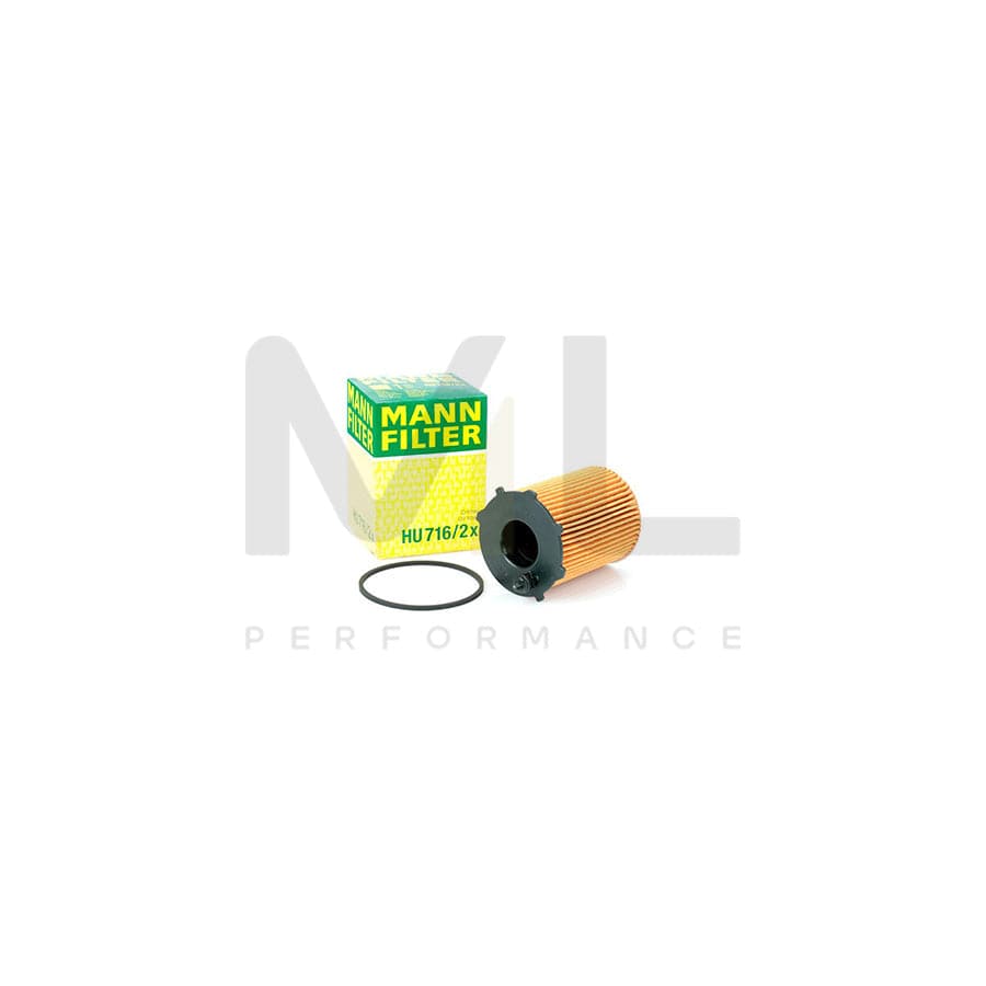 MANN-FILTER HU 716/2 x Oil Filter with seal, Filter Insert