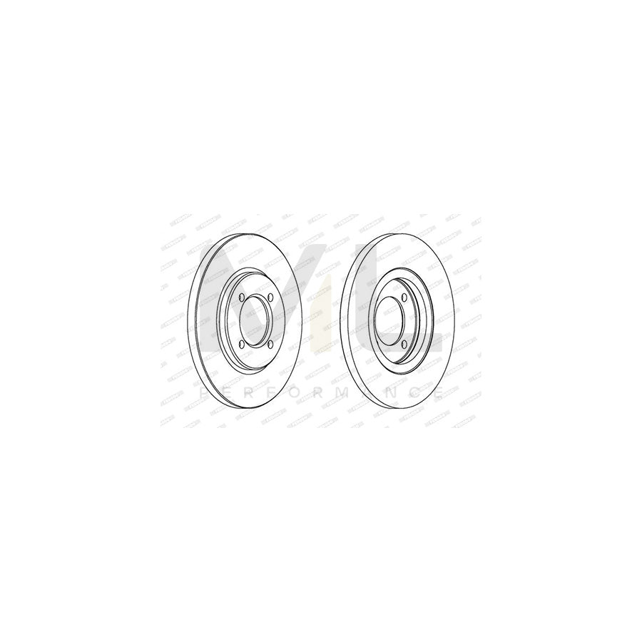 FERODO DDF215-1 Brake Disc Solid, with bolts/screws | ML Performance Car Parts