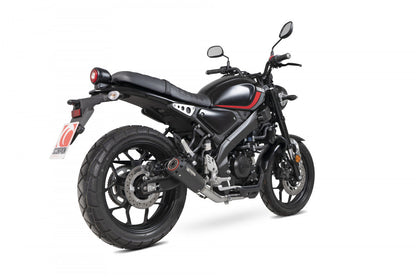 Scorpion PYA117SYSBCER Yamaha XSR-125 Red Power Full System - Black Ceramic Coated Sleeve | ML Performance US US