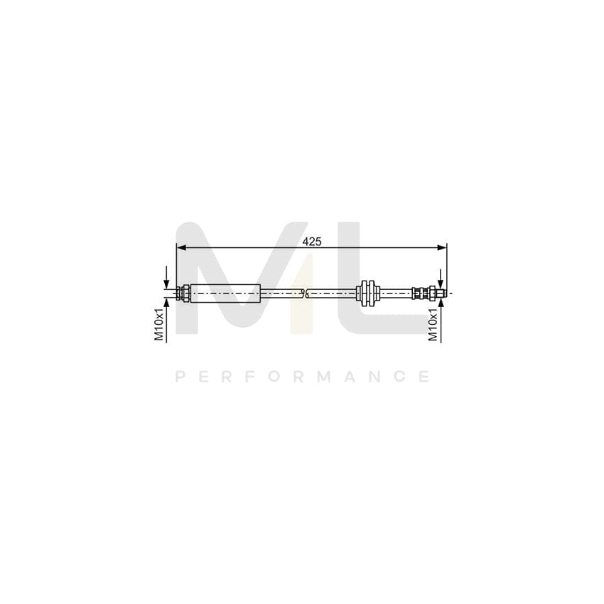 BOSCH 1 987 476 451 Brake Hose 402mm, M10x1 | ML Performance Car Parts