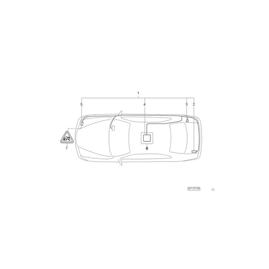 Genuine BMW 51448251705 E38 Cover F Ultrasonic Burglar Alarm PERLBEIGE (Inc. 740iL, 740iLP & 750iLS) | ML Performance US Car Parts