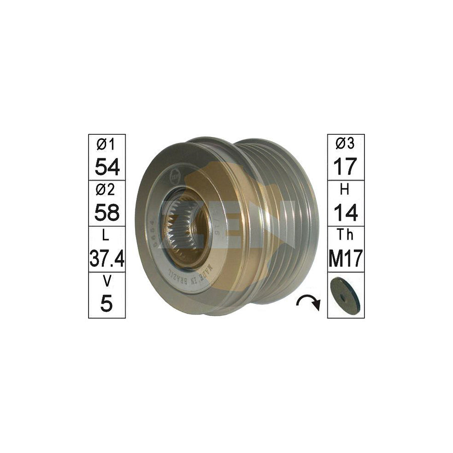 Era ZN5654 Alternator Freewheel Clutch