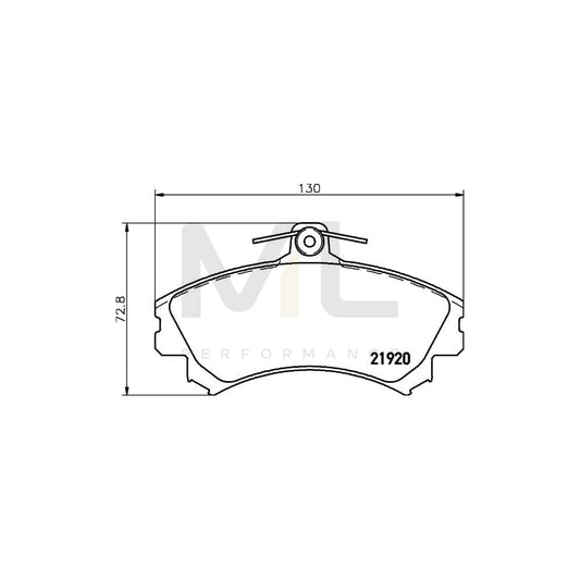 Hella 8DB 355 006-701 Brake Pad Set With Acoustic Wear Warning, With Brake Caliper Screws
