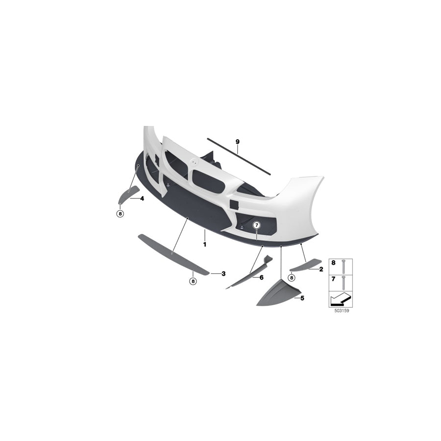Genuine BMW 51628428226 Insert Right STEEL 4 mm (Inc. M6 GT3) | ML Performance US Car Parts