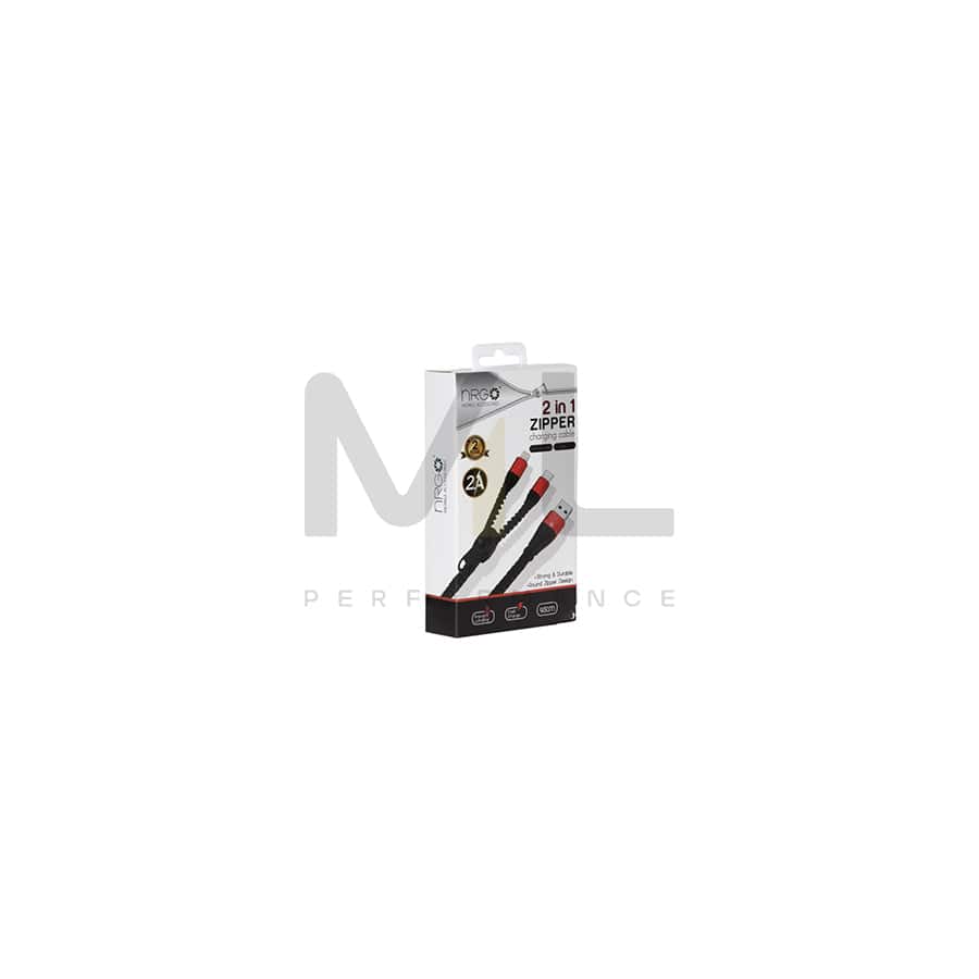 NRG 2 in 1 Zipper Charging Cable
