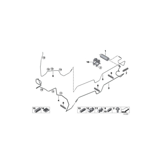 Genuine BMW 16127175085 E53 Rear Fuel Feed Line II (Inc. X5) | ML Performance US Car Parts