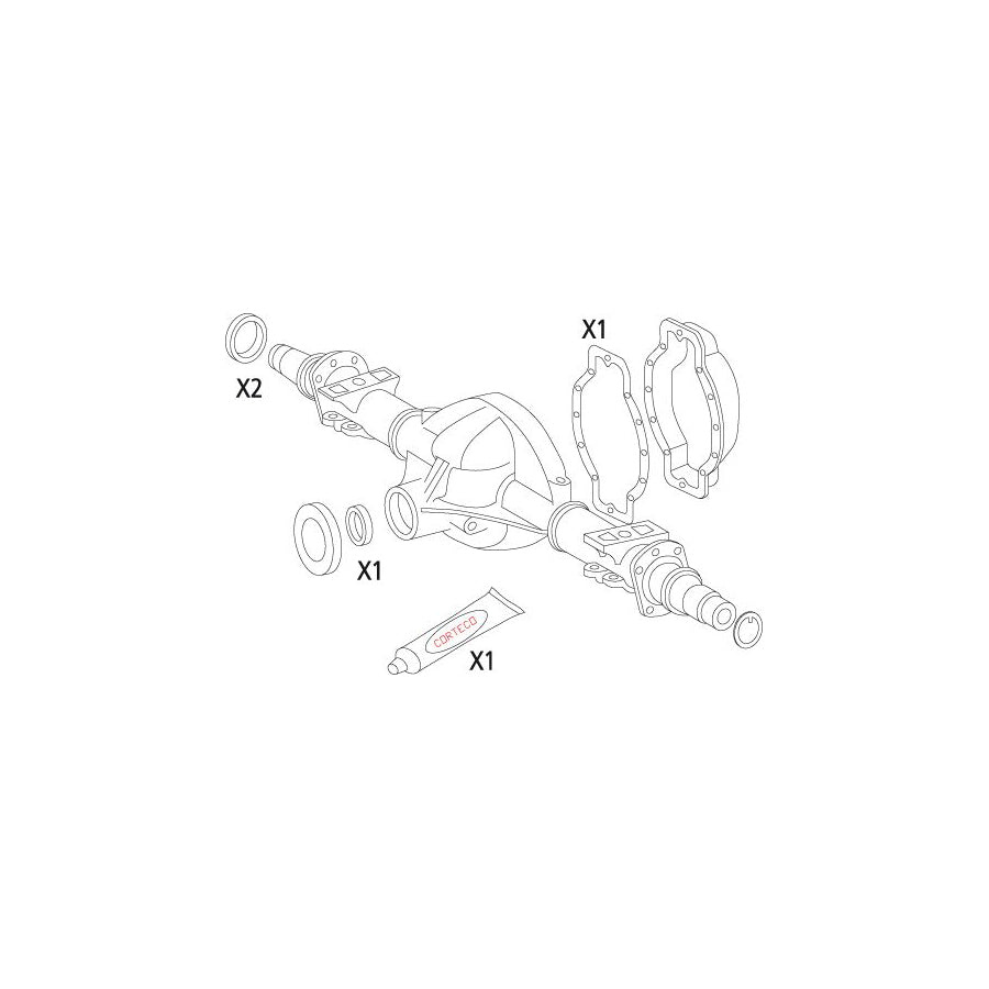 Corteco 19536223 Gasket Set, Differential