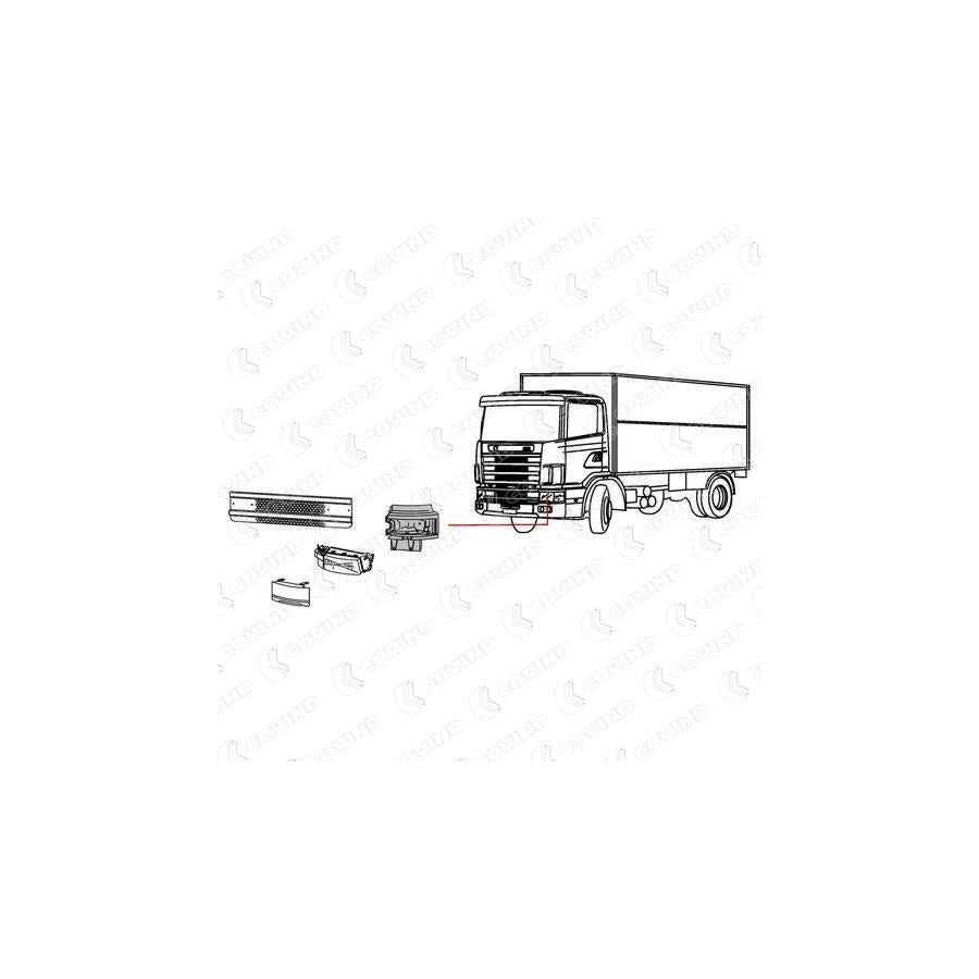 Covind 144/155 Housing, Headlight
