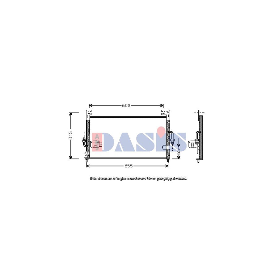 AKS Dasis 142180N Air Conditioning Condenser for Mitsubishi Eclipse I Coupe (D22A)