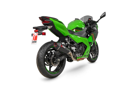 Scorpion RKA121CEO Kawasaki Ninja 400 Serket Taper Slip-On - Carbon Fibre Sleeve | ML Performance US US