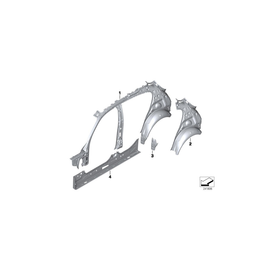 Genuine BMW 41217284354 F20 F21 Cover Panel, Wheel House, Right (Inc. 120d, 225d & 230iX) | ML Performance US