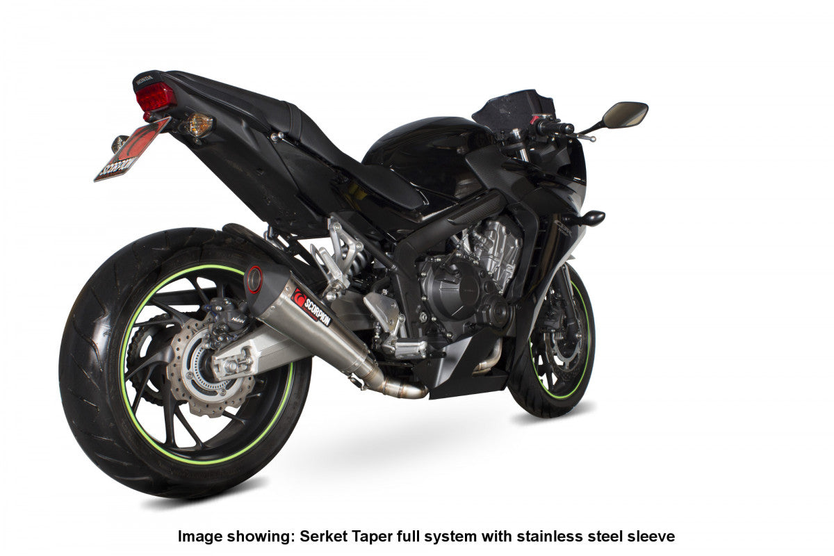 Scorpion RHA165SYSTEO Honda Serket Taper Full System - Titanium Sleeve (CBR650 F/ CB650 F) | ML Performance US US
