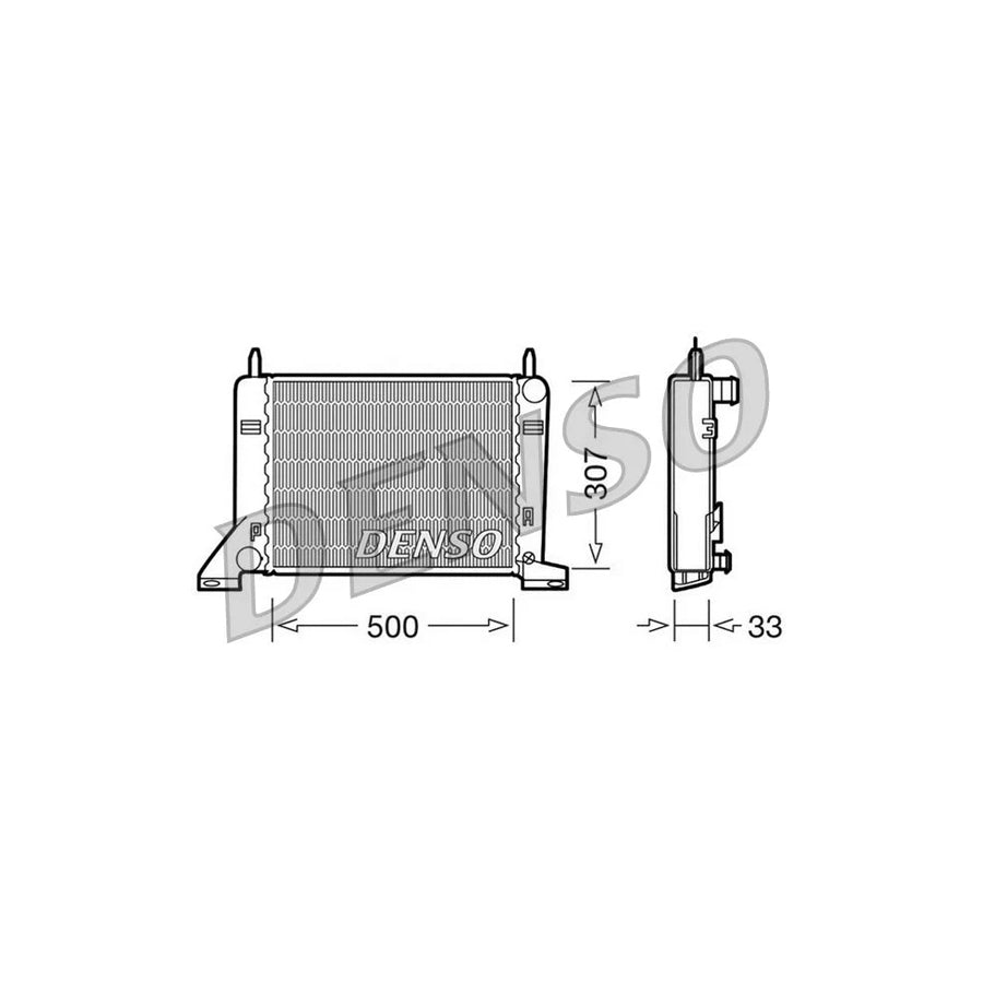 DENSO DRM10022 Engine Radiator for Ford Escort