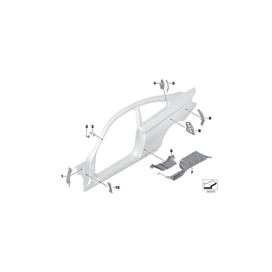 Genuine BMW 41217272299 F32 F82 Molded Part F Column B, Exterior Left (Inc. 430dX, M4 & 440i) | ML Performance US