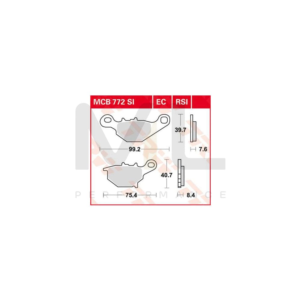 TRW Sinter Offroad Mcb772Si Brake Pad Set | ML Performance Car Parts