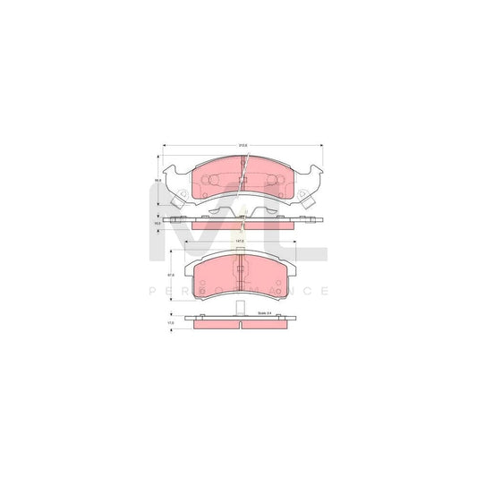 TRW Gdb4000 Brake Pad Set Incl. Wear Warning Contact | ML Performance Car Parts