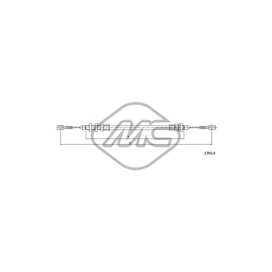 Metalcaucho 81524 Throttle Cable for IVECO Daily