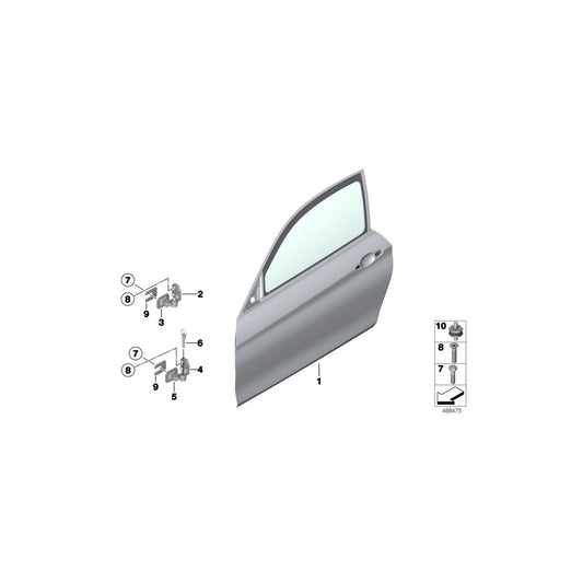Genuine BMW 41508431637 Alignment Element 1 MM DOOR HINGE (Inc. M4 GT4) | ML Performance US
