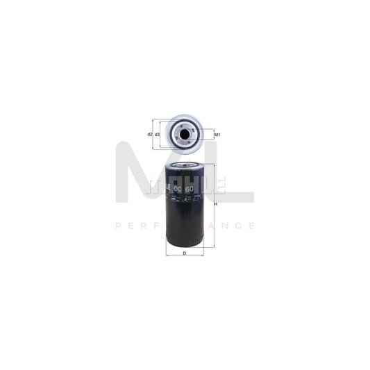 MAHLE ORIGINAL OC 60 Oil Filter Spin-on Filter, with one anti-return valve | ML Performance Car Parts