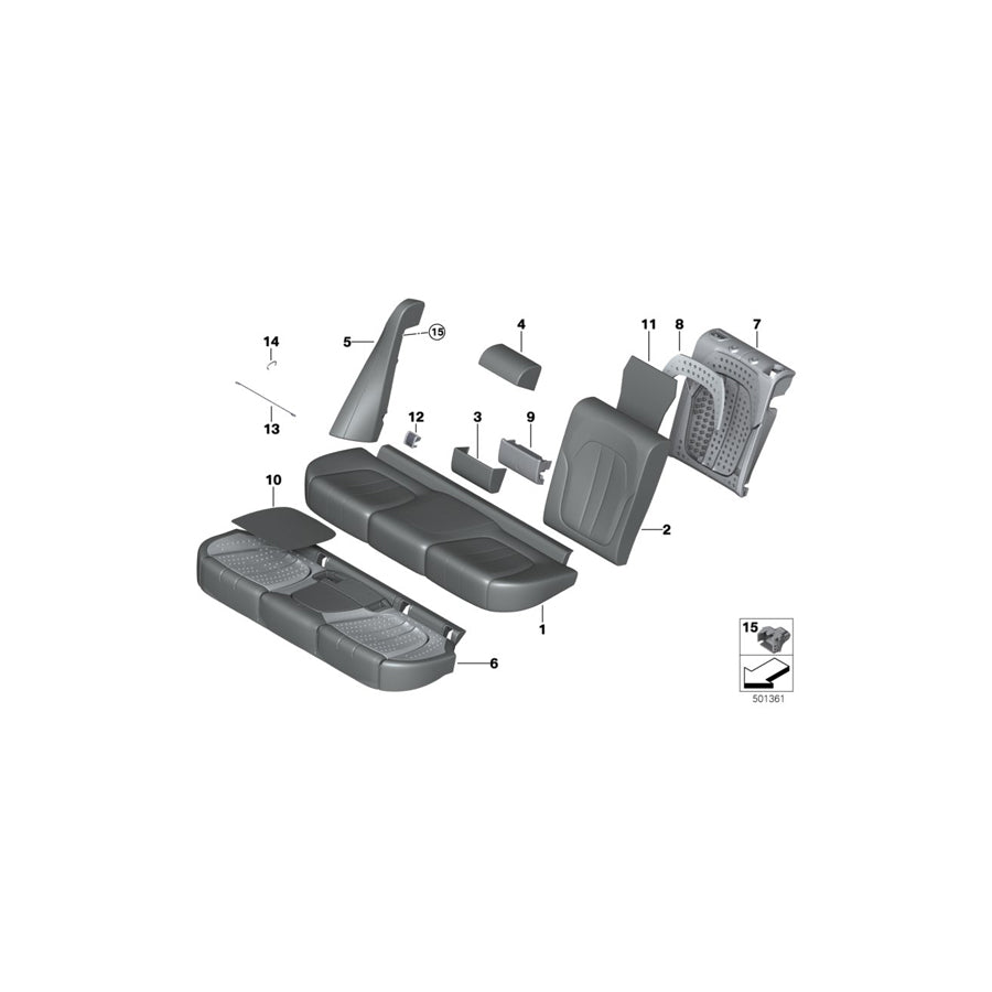 Genuine BMW 52107443493 G05 Seat Heating Seat Cushion Surface Left (Inc. X5 25dX, X5 M50dX & X5 30dX) | ML Performance US