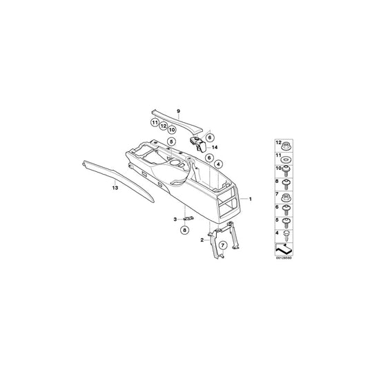 Genuine BMW 51167897853 E60 E61 Cover Center Console SEPANG BRONZE (Inc. M5) | ML Performance US Car Parts