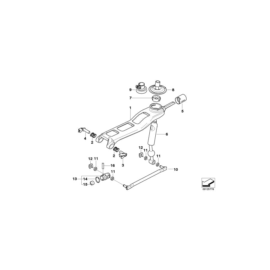 Genuine BMW 25117552488 E60 E61 Selector Rod (Inc.  & 530i) | ML Performance US Car Parts