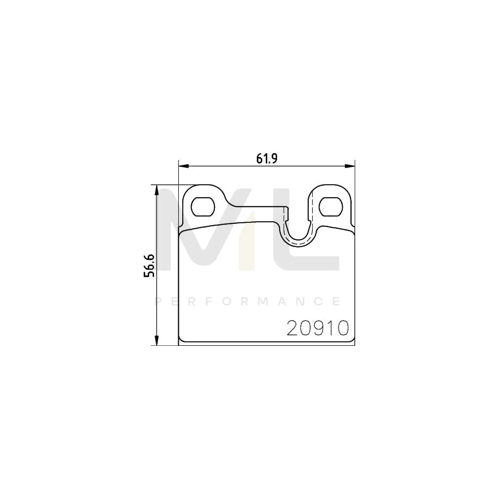 Hella 8DB 355 008-111 Brake Pad Set Prepared For Wear Indicator