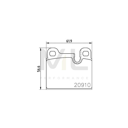Hella 8DB 355 008-111 Brake Pad Set Prepared For Wear Indicator