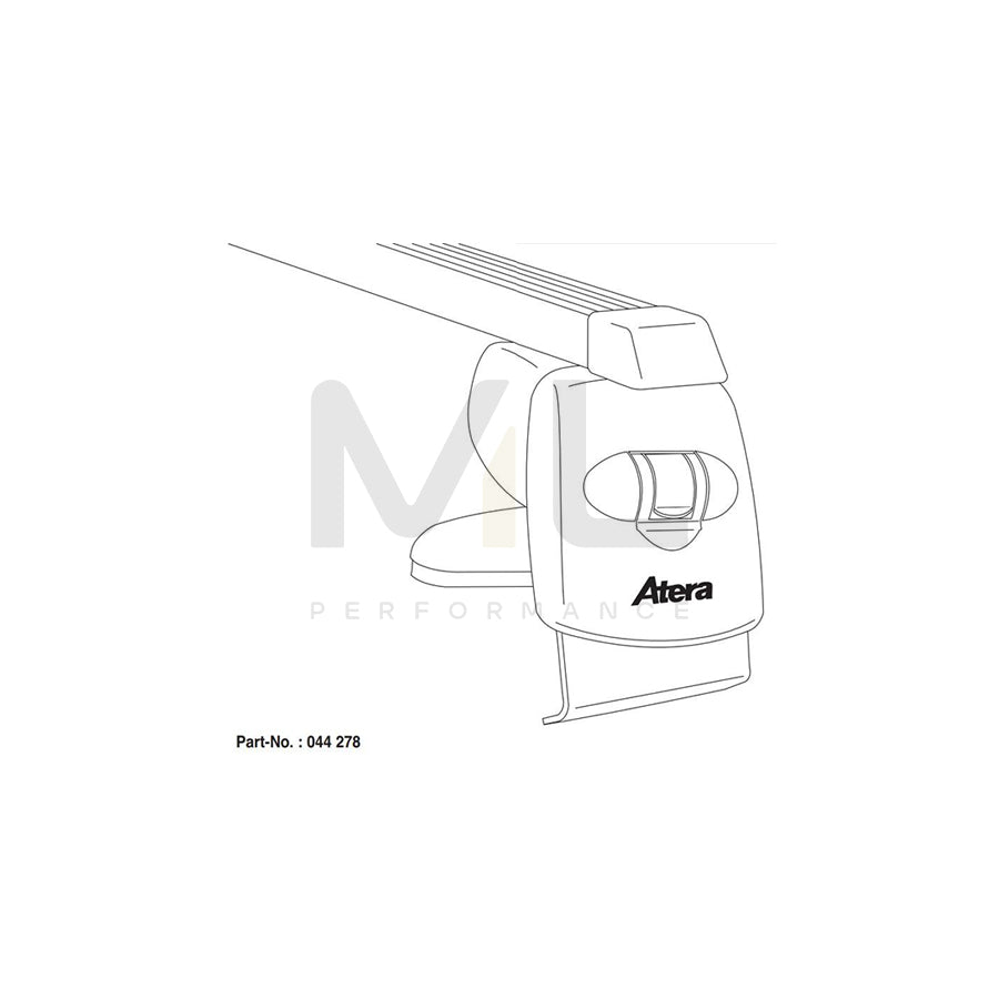 Atera Signo 044278 Roof bars for VW Golf VII Hatchback (5G1, BQ1, BE1, BE2) for rain gutters, 122 cm, 75 kg, Steel