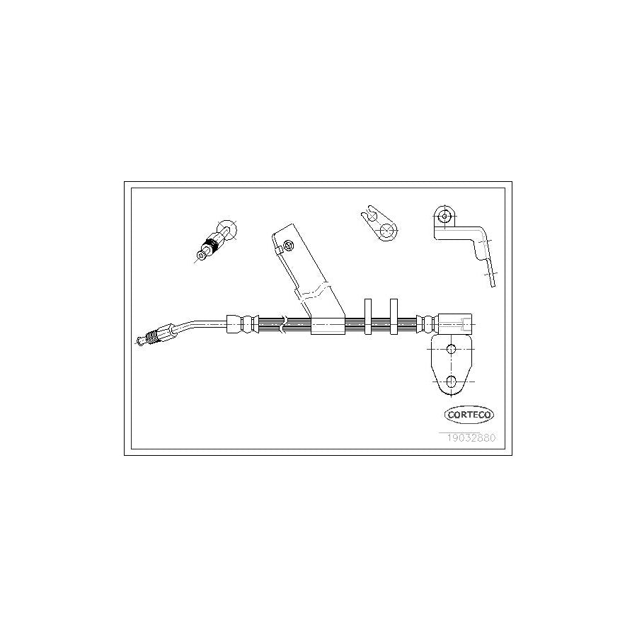 Corteco 19032880 Brake Hose for Chrysler Neon I