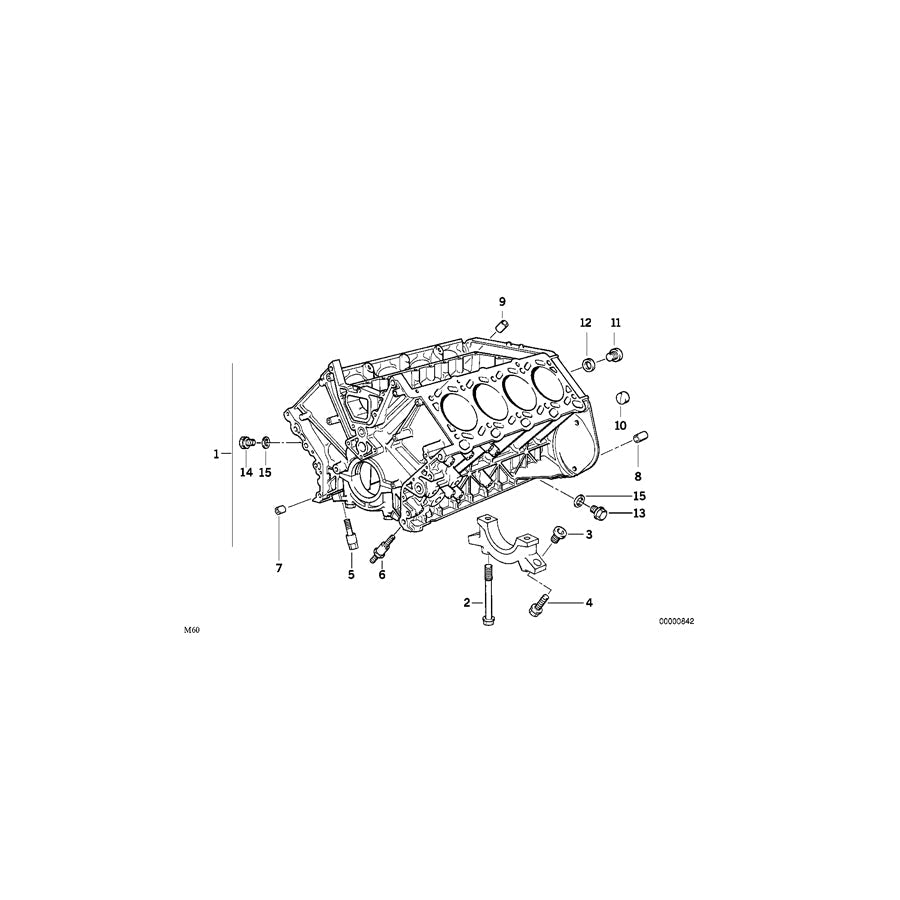 Genuine BMW 11111435285 E32 E38 E34 Engine Block With Piston ALUSIL (Inc. 730iL, 730i & 530i) | ML Performance US Car Parts
