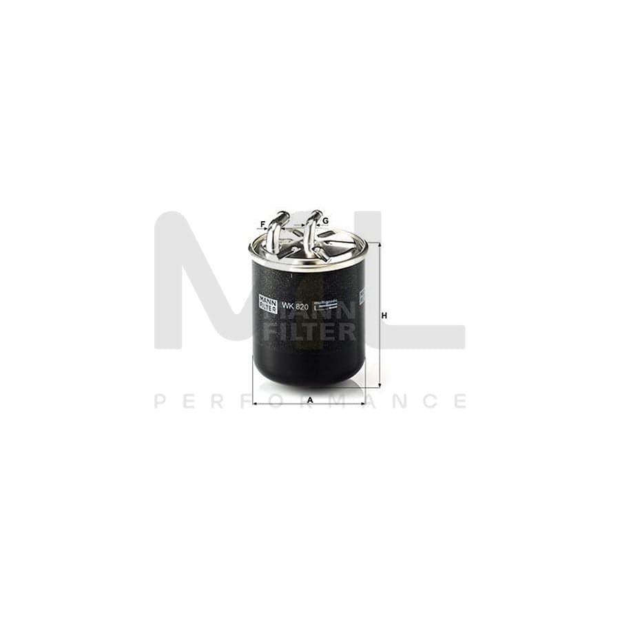 MANN-FILTER WK 820 Fuel filter In-Line Filter