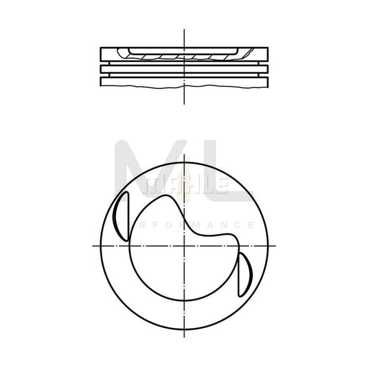 MAHLE ORIGINAL 002 19 02 Piston 89,5 mm, without cooling duct | ML Performance Car Parts