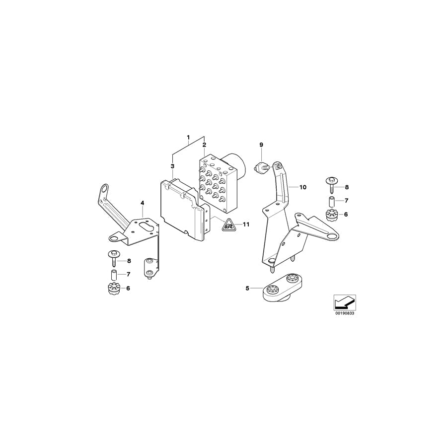 Genuine BMW 34511164465 E46 Rubber Mounting (Inc. M3, 323i & 330xi) | ML Performance US Car Parts