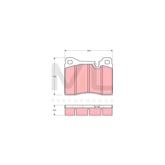 TRW Gdb261 Brake Pad Set Prepared For Wear Indicator | ML Performance Car Parts
