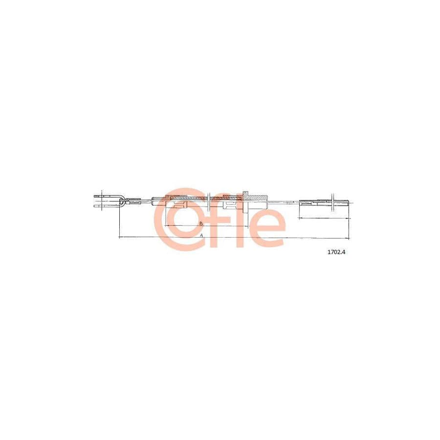 Cofle 92.1702.4 Clutch Cable for Iveco Daily