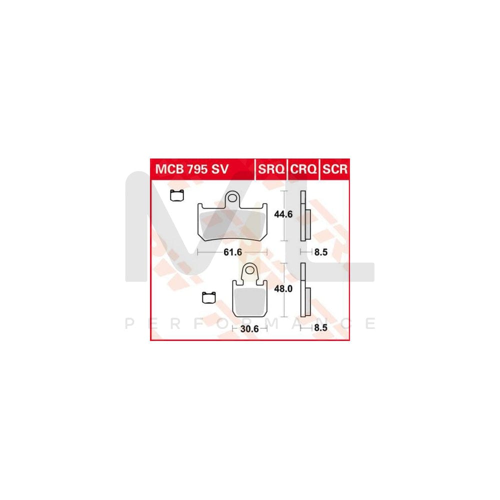 TRW Sinter Carbon Racing Mcb795Scr Brake Pad Set | ML Performance Car Parts