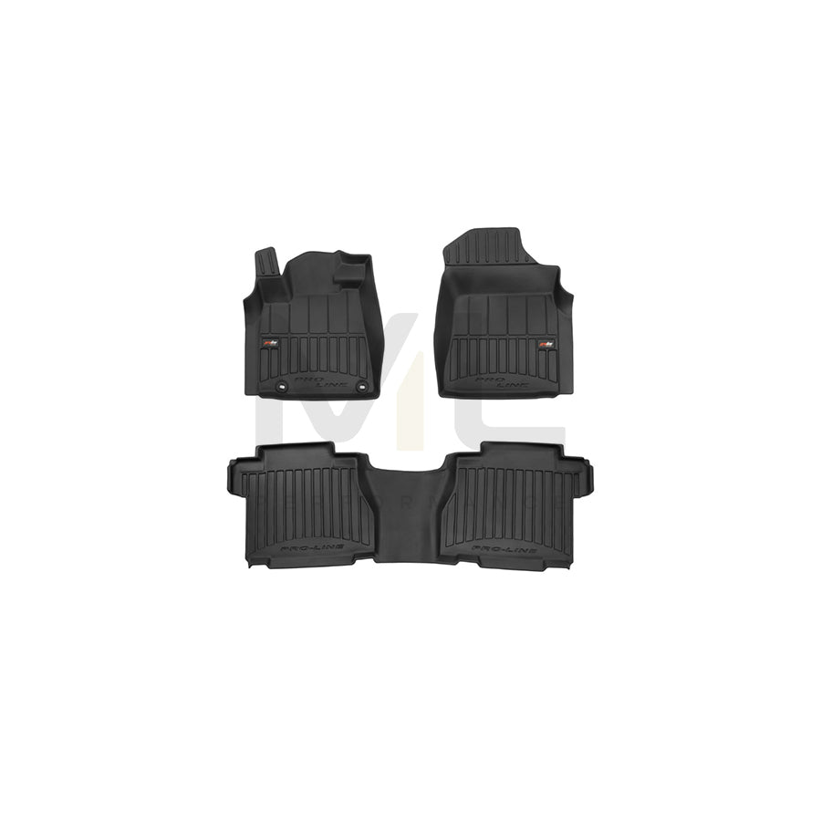 FROGUM Tailored, ProLine 3D409958 Floor mat set for TOYOTA Tundra II Pickup (XK50, XK60) Elastomer, Front and Rear, Quantity: 3, Black, (LHD)
