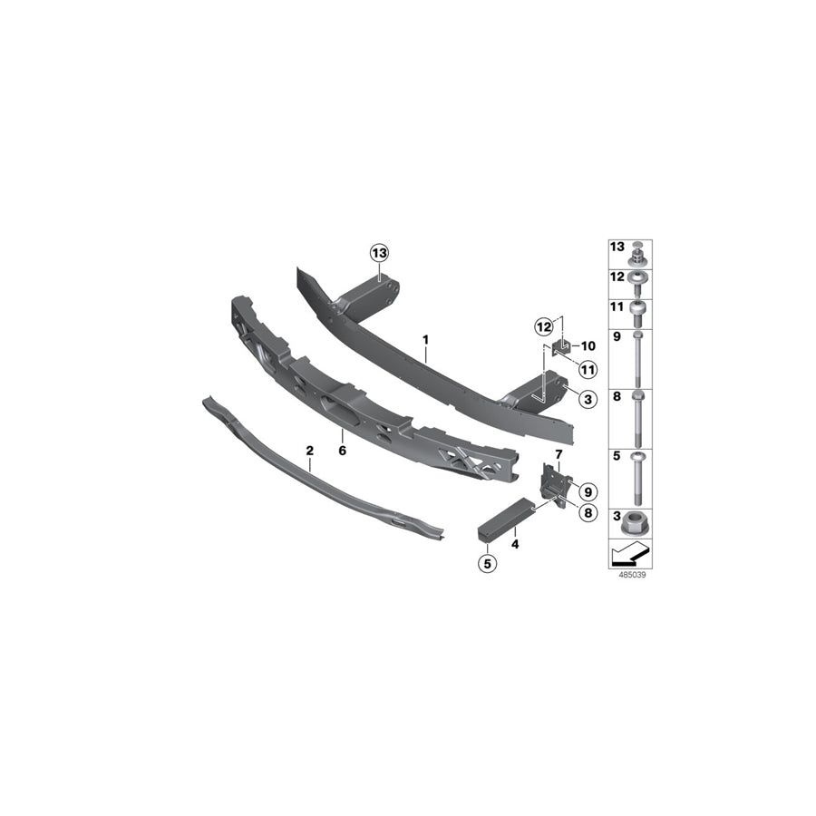 Genuine BMW 51117158874 F10 F11 F07 Deformation Element, Front Lower Right (Inc. 535iX, 530d 155kW & 528iX) | ML Performance UK Car Parts