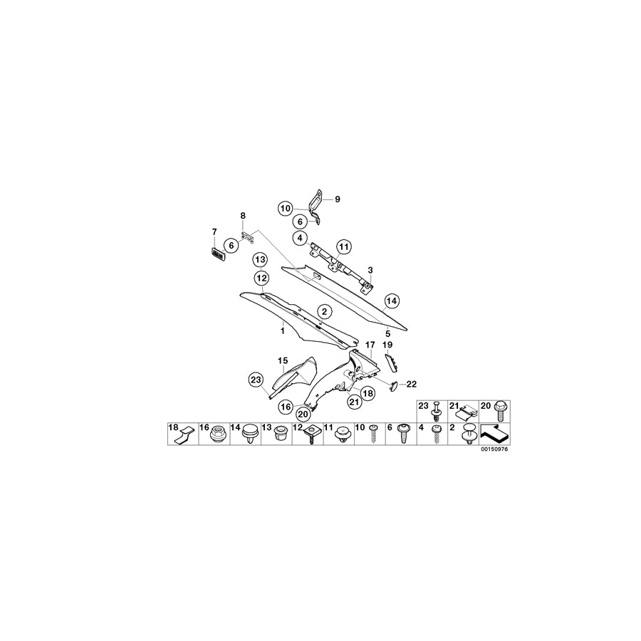 Genuine BMW 51437024752 E65 E66 Trim Panel C-Column, Front Right BEIGE (Inc. 740i, 735i & 740Li) | ML Performance US Car Parts