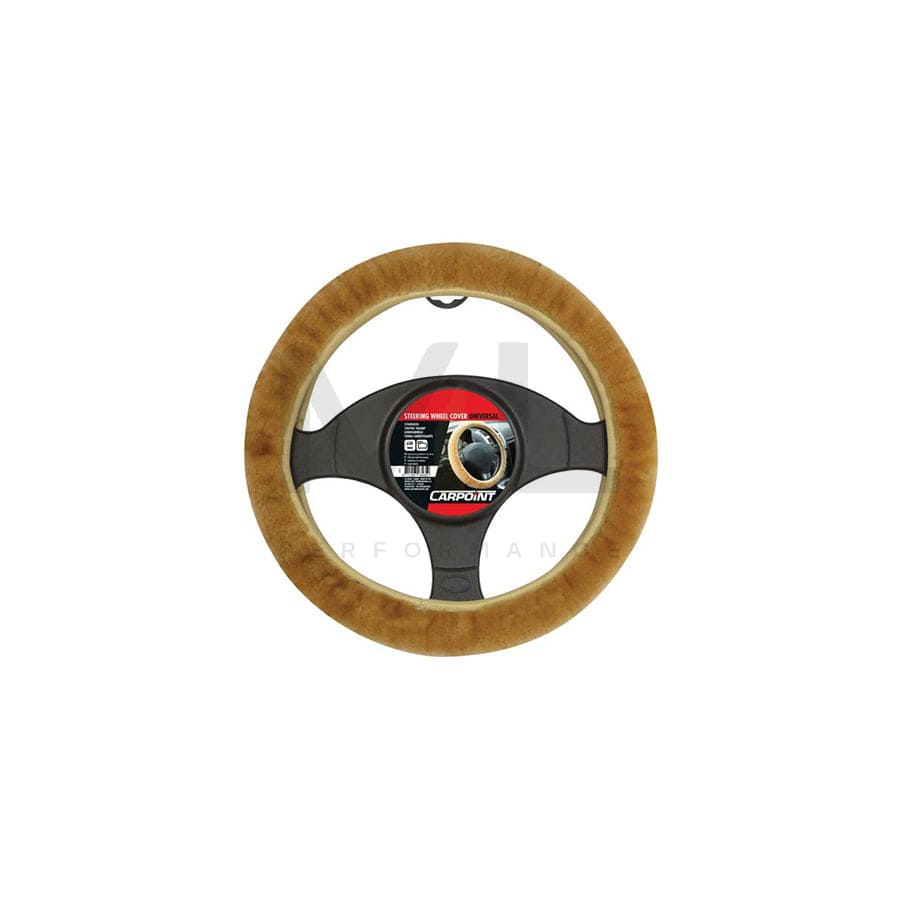CARPOINT 2510028 Steering wheel cover Beige, Ø: 37-39cm, Textile