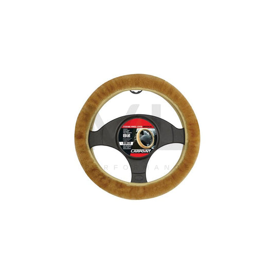 CARPOINT 2510028 Steering wheel cover Beige, Ø: 37-39cm, Textile