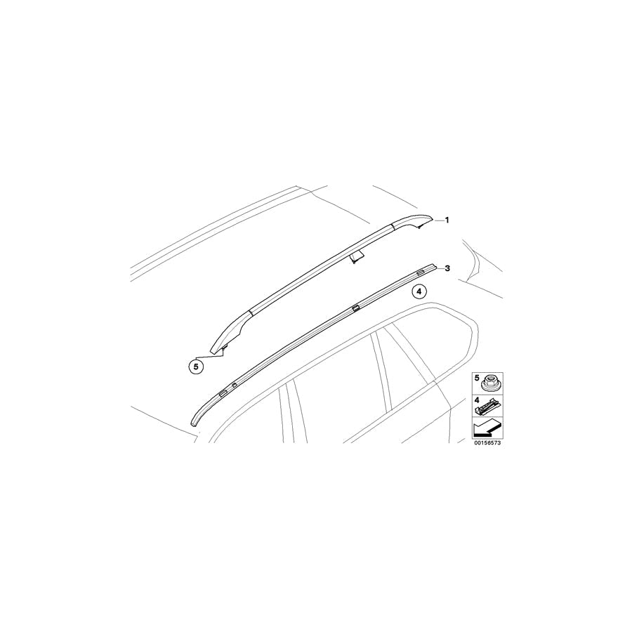 Genuine BMW 51137250391 E70 Roof Molding Left (Inc. X5 40dX, X5 50iX & X5 35dX) | ML Performance UK Car Parts