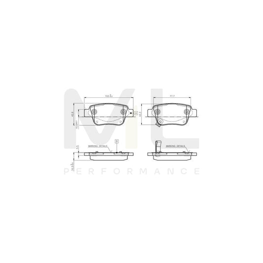 Bosch 0986Tb2464 Brake Pad Set Excl. Wear Warning Contact, With Accessories  | ML Performance Car Parts