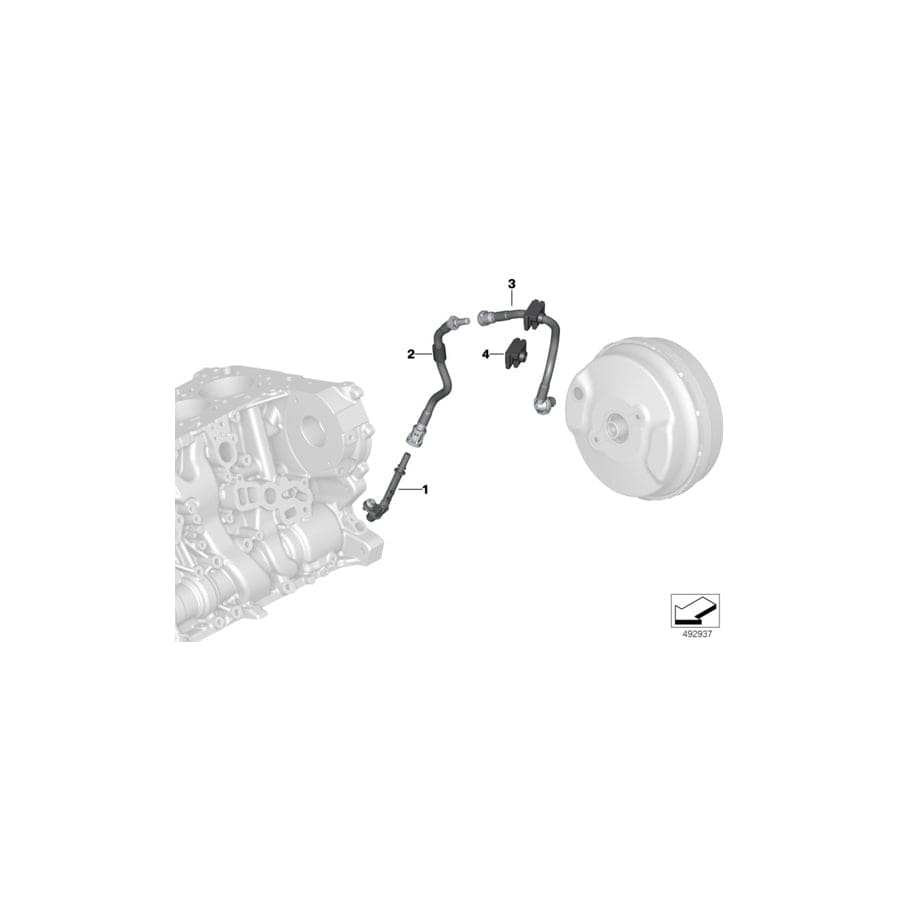 Genuine BMW 11668664526 G29 G20 G21 Vacuum Pipe (Inc. 330e, 320dX & 320d) | ML Performance UK Car Parts
