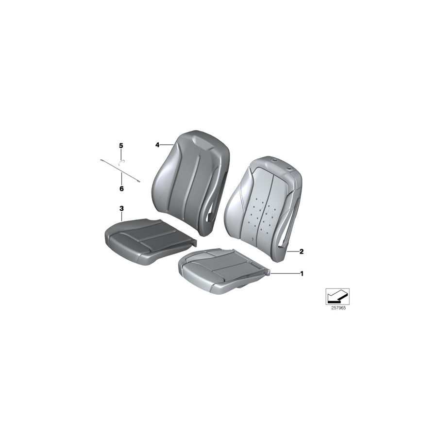 Genuine BMW 52107939814 Leather Cover For Basic Seat TERRA (Inc. 218i, 220d & 220dX) | ML Performance US